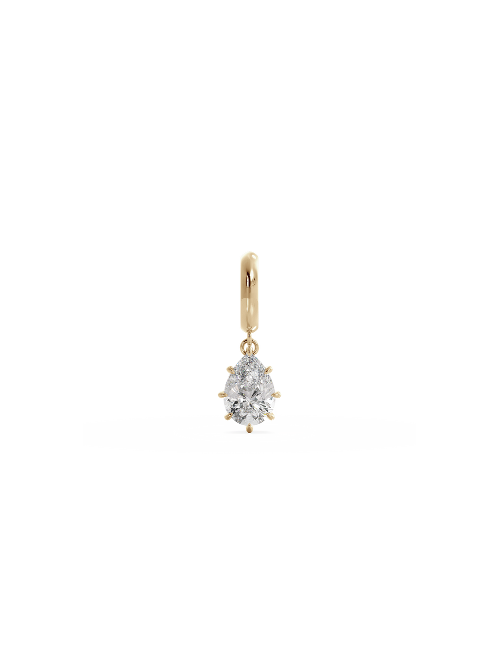Pear Diamond Bespoke Pendant - Hinged Bail - View 