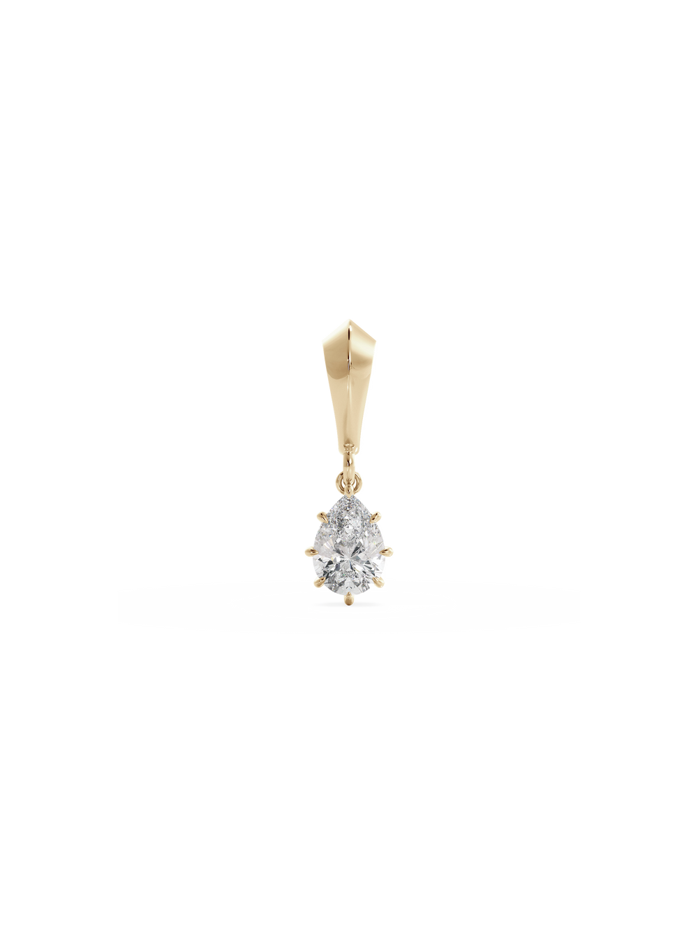 1.00ct Pear Diamond Bespoke Pendant - View 