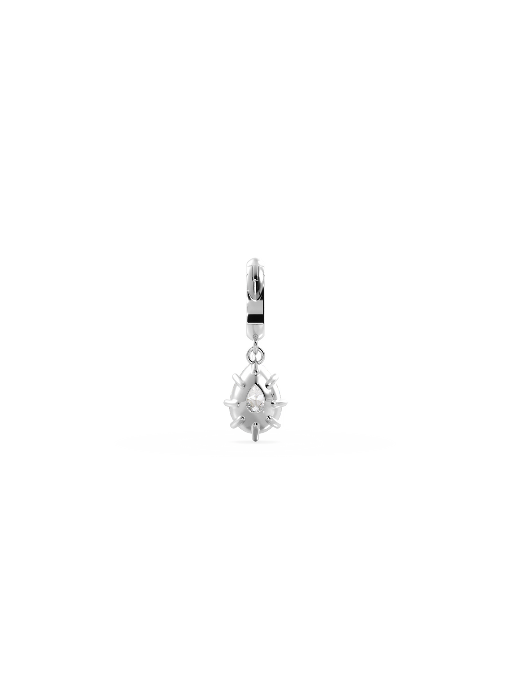 Pear Diamond Bespoke Pendant - Hinged Bail - View 