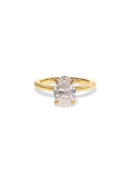 2.00ct Oval Champagne Ceremonial Solitaire Ring