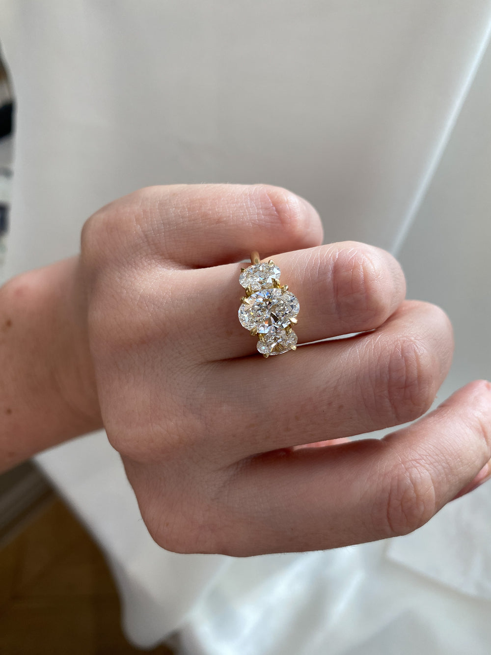 2.02ct Oval Trilogy Ring - View 