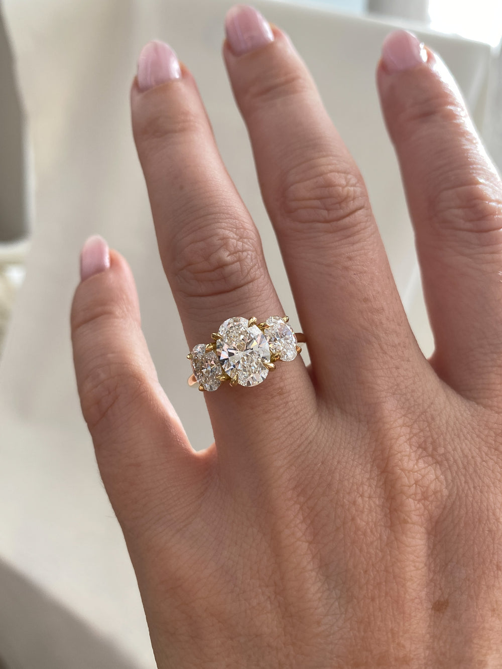 2.02ct Oval Trilogy Ring - View 
