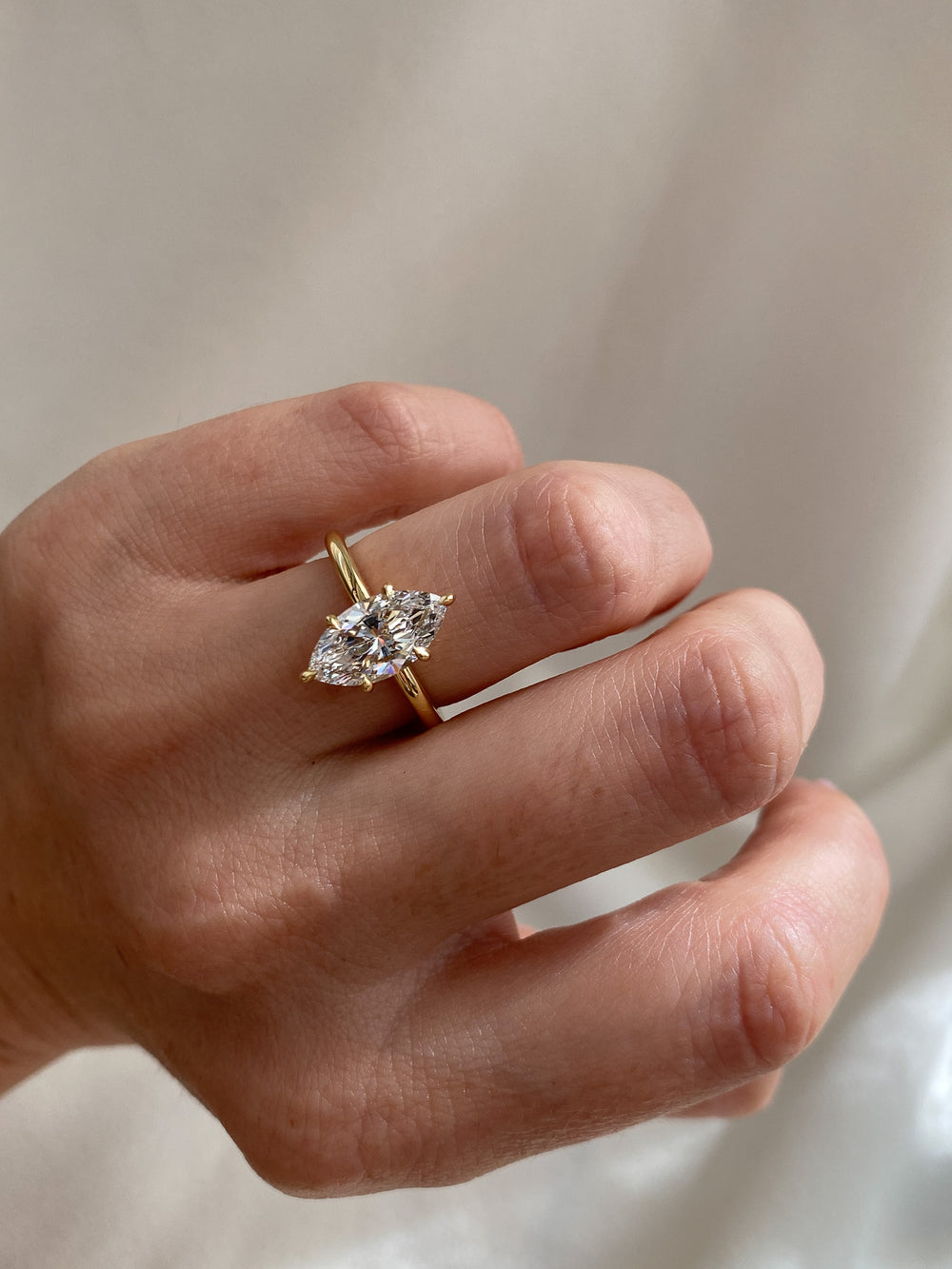 2.04ct Marquise Ceremonial Solitaire Ring - View 