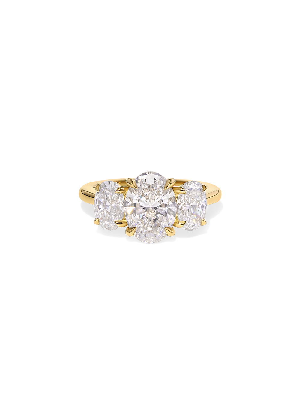 2.06ct Oval Trilogy Ring - View 