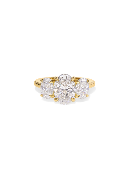 2.06ct Oval Trilogy Ring