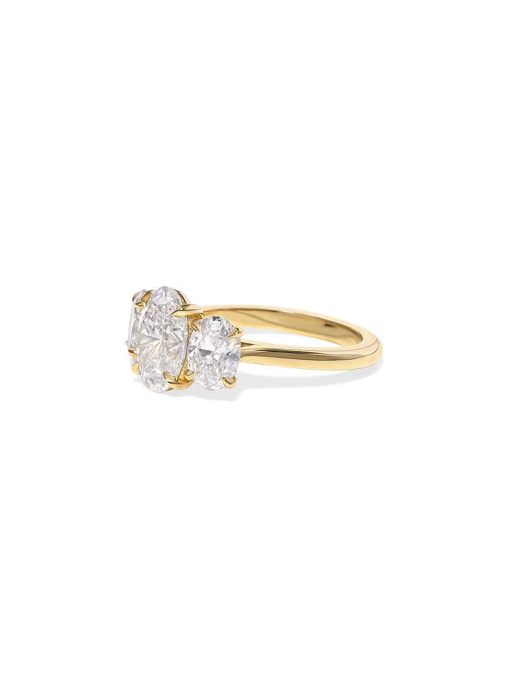 2.06ct Oval Trilogy Ring - View 