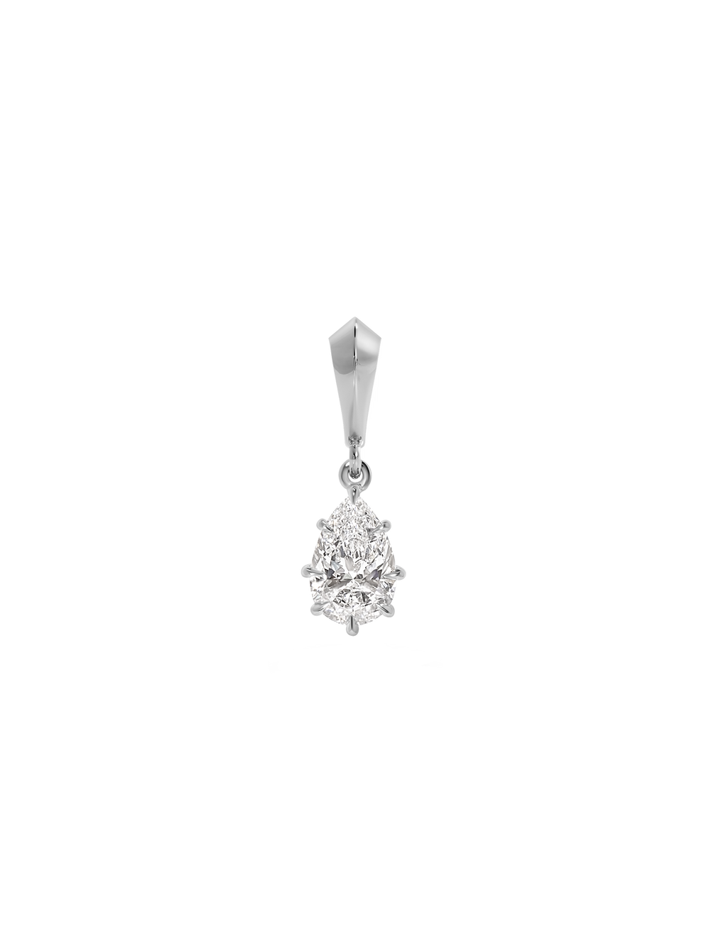 2.06ct Pear Diamond Bespoke Pendant - View 
