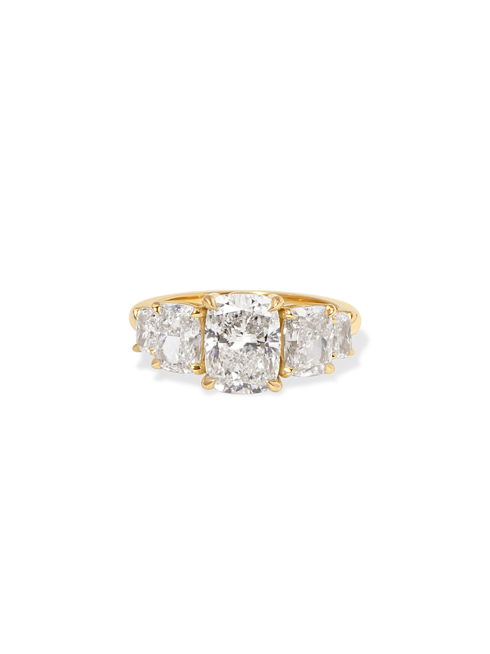 2.08ct Elongated Cushion Five-Stone Ring - View 