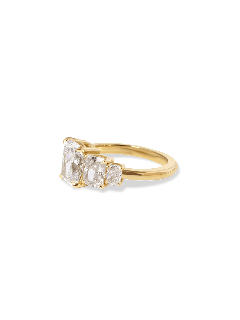 2.08ct Elongated Cushion Five-Stone Ring - View 