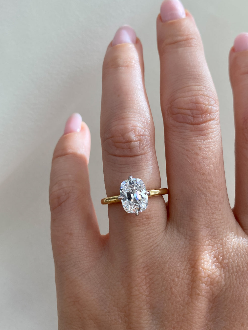 2.14ct Old Mine Cushion Ceremonial Solitaire Ring - View 