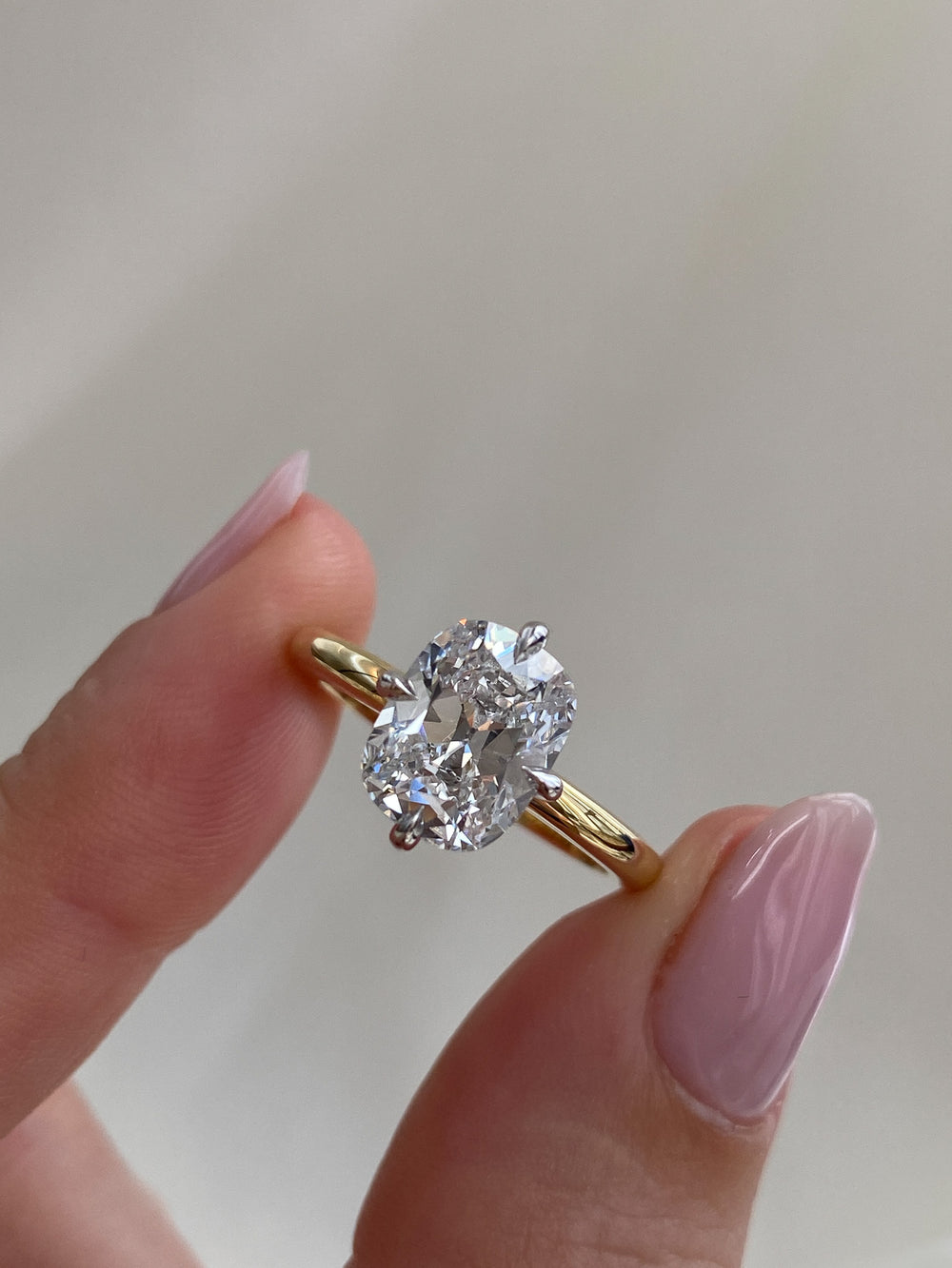 2.14ct Old Mine Cushion Ceremonial Solitaire Ring - View 