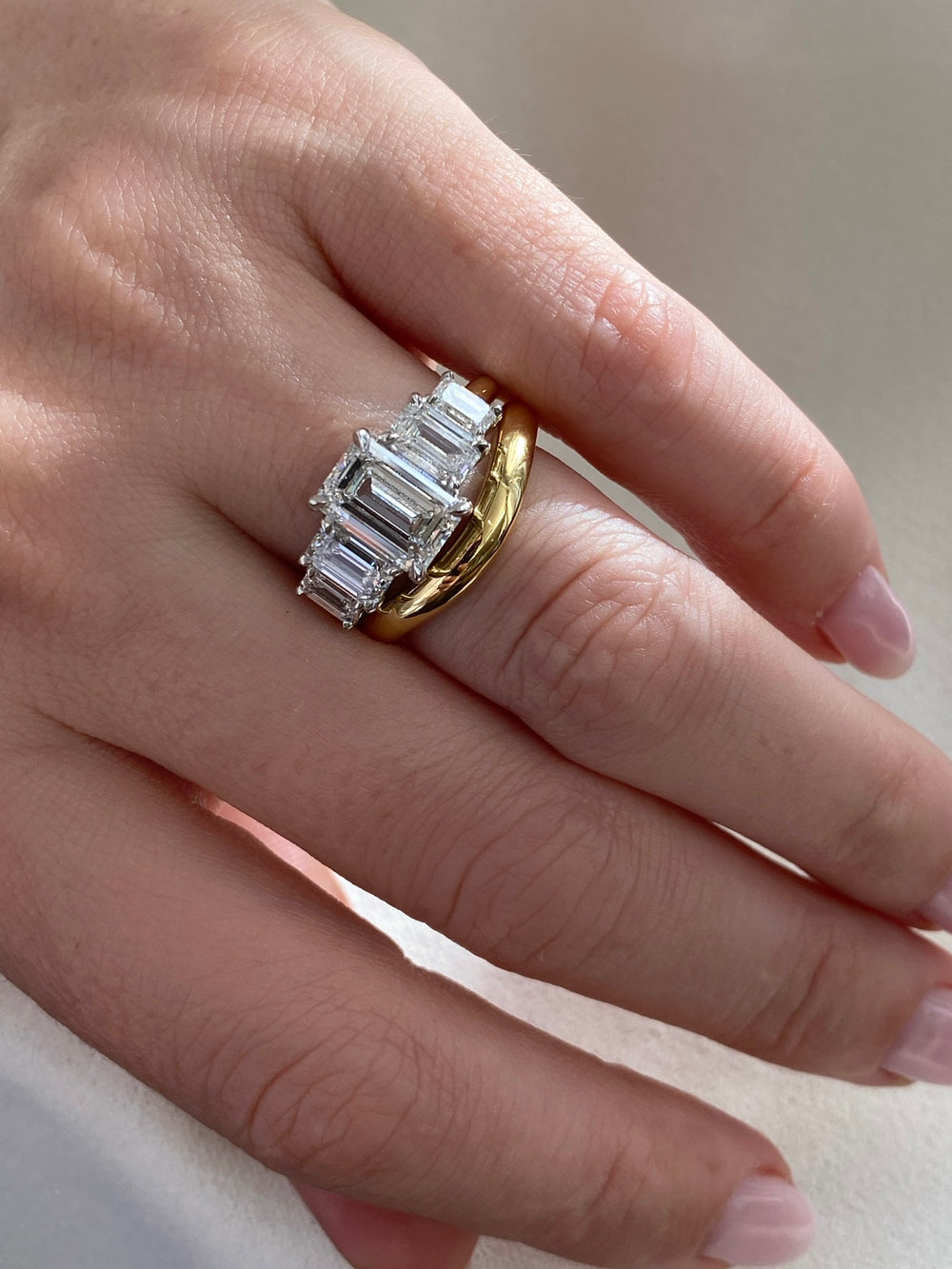 2.21ct Emerald Signature Five-Stone Ring - View 