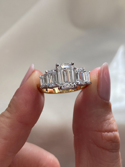 2.21ct Emerald Signature Five-Stone Ring