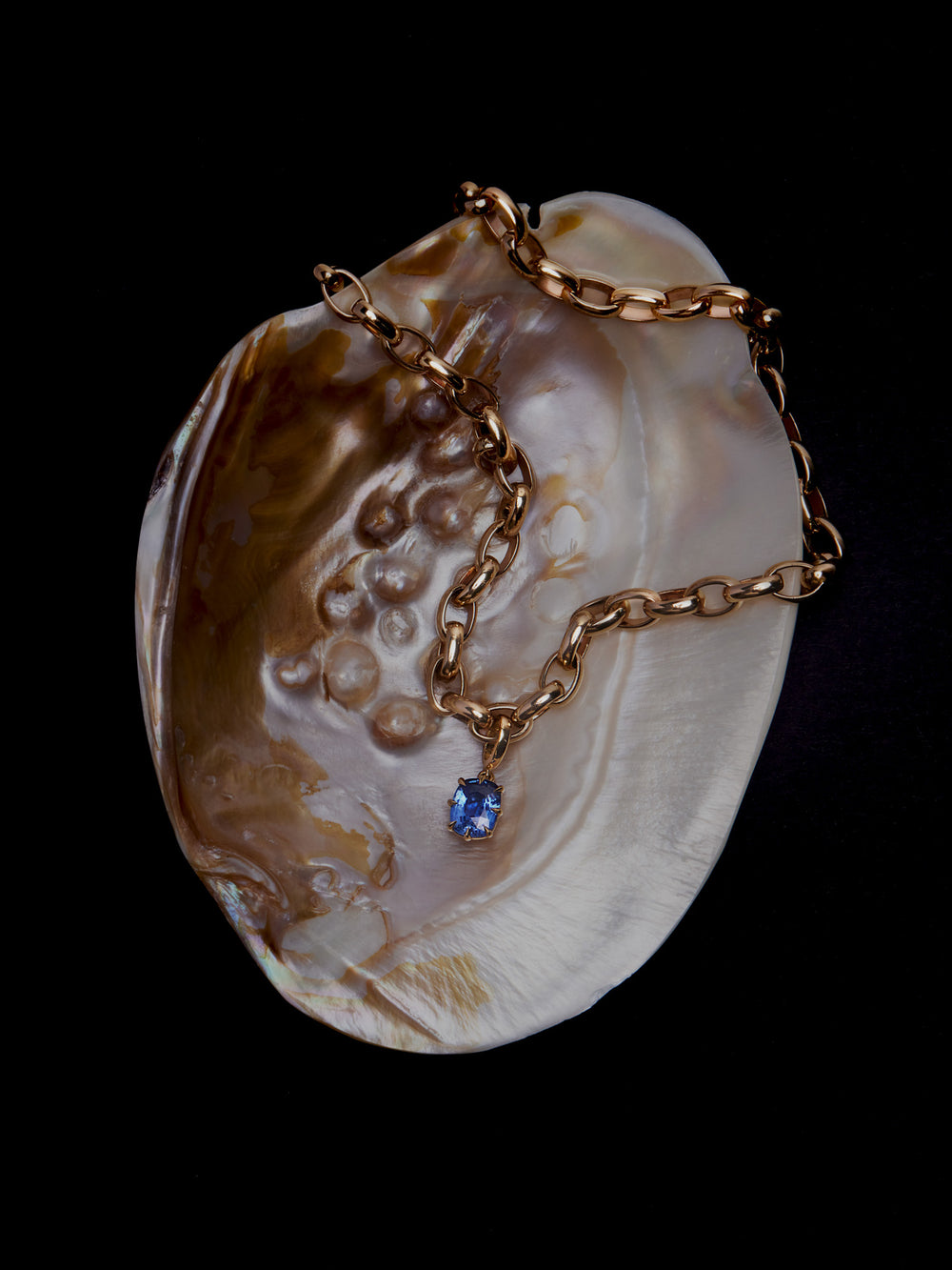 2.38ct Elongated Cushion Sapphire Bespoke Pendant - View 
