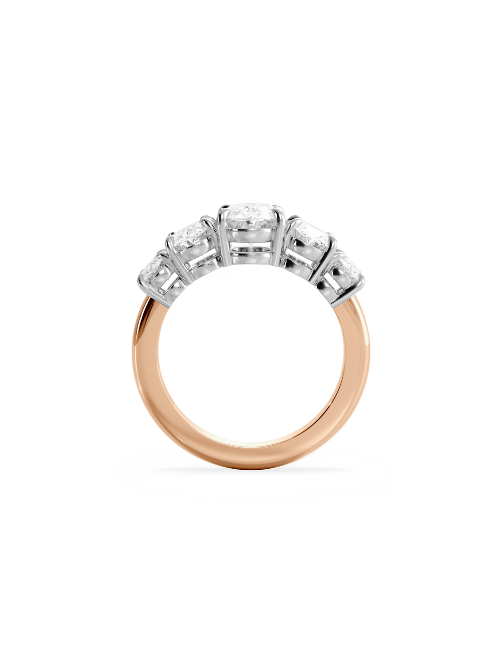 Oval Signature Five-Stone Ring - View 