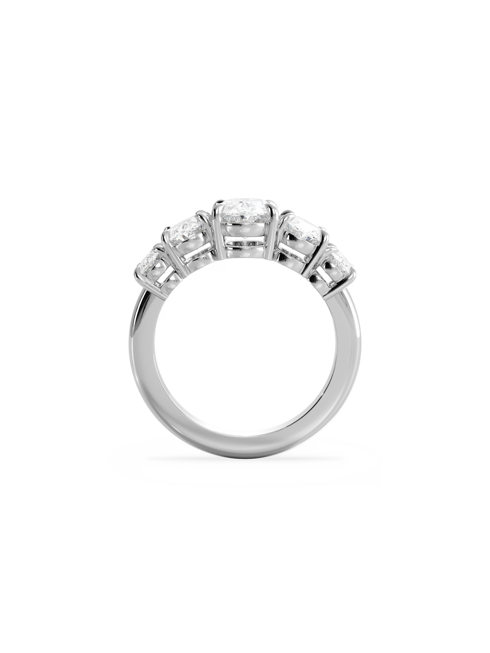 Oval Signature Five-Stone Ring - View 