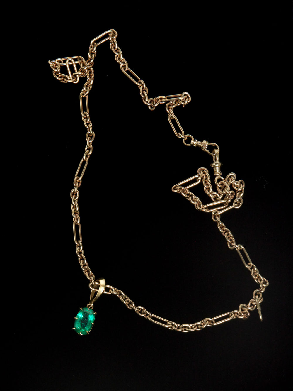 2.56ct Elongated Cushion Emerald Bespoke Pendant - View 