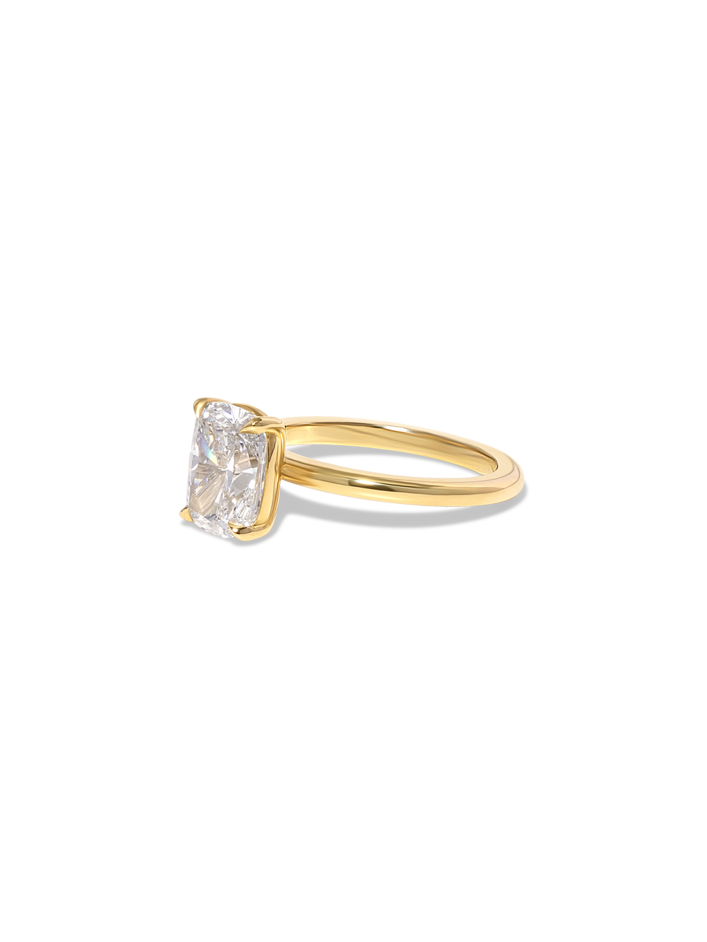 2.56ct Elongated Cushion Ceremonial Solitaire Ring - View 