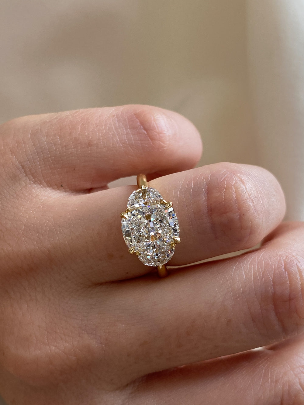 2.77ct Elongated Cushion Elara Ring - View 
