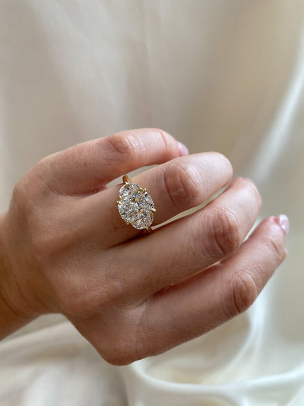 2.77ct Elongated Cushion Elara Ring