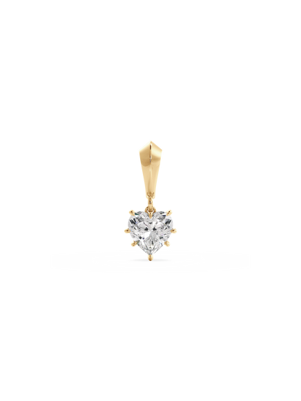 Heart Diamond Bespoke Pendant - Knife Edge Bail