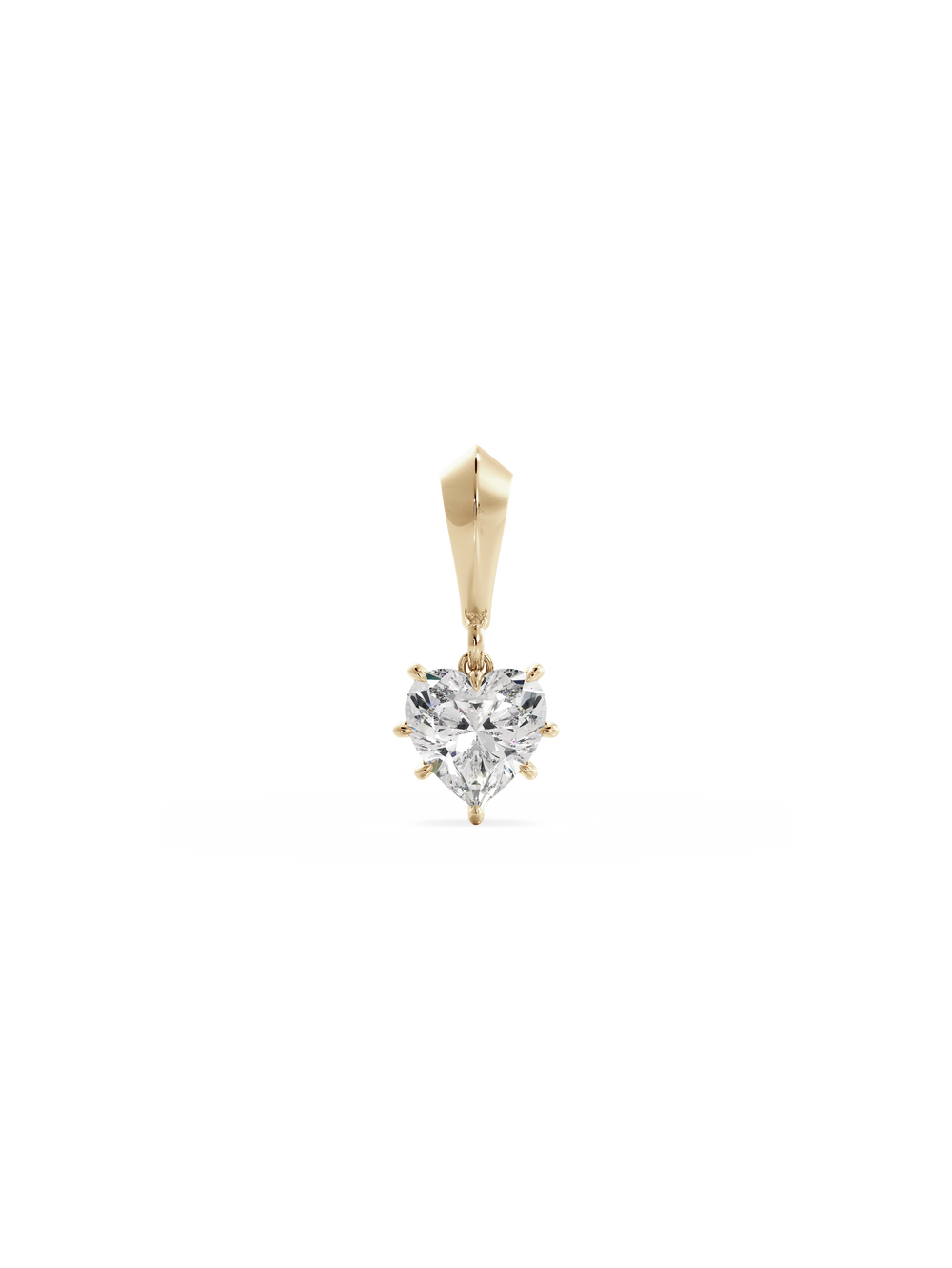 Heart Diamond Bespoke Pendant - Knife Edge Bail - View 