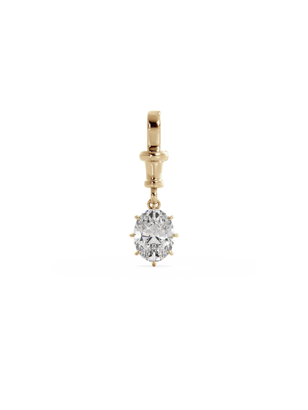2.00ct Oval Diamond Bespoke Pendant - View 