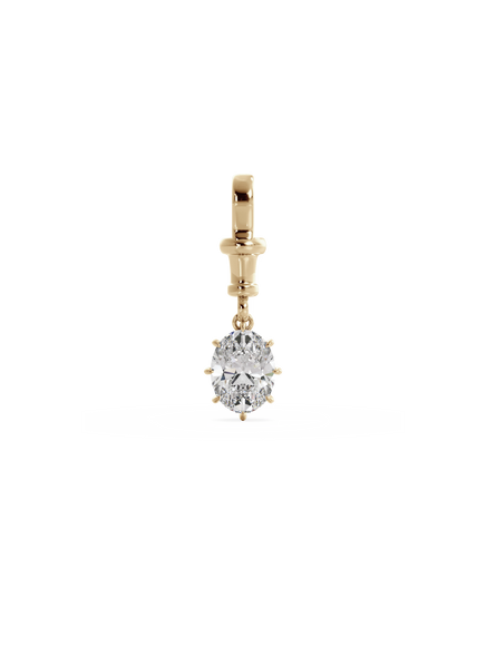 Oval Diamond Bespoke Pendant - Albert Clasp