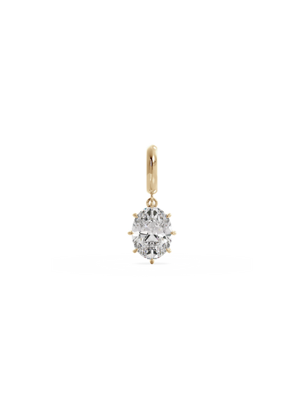 Oval Diamond Bespoke Pendant - Hinged Bail