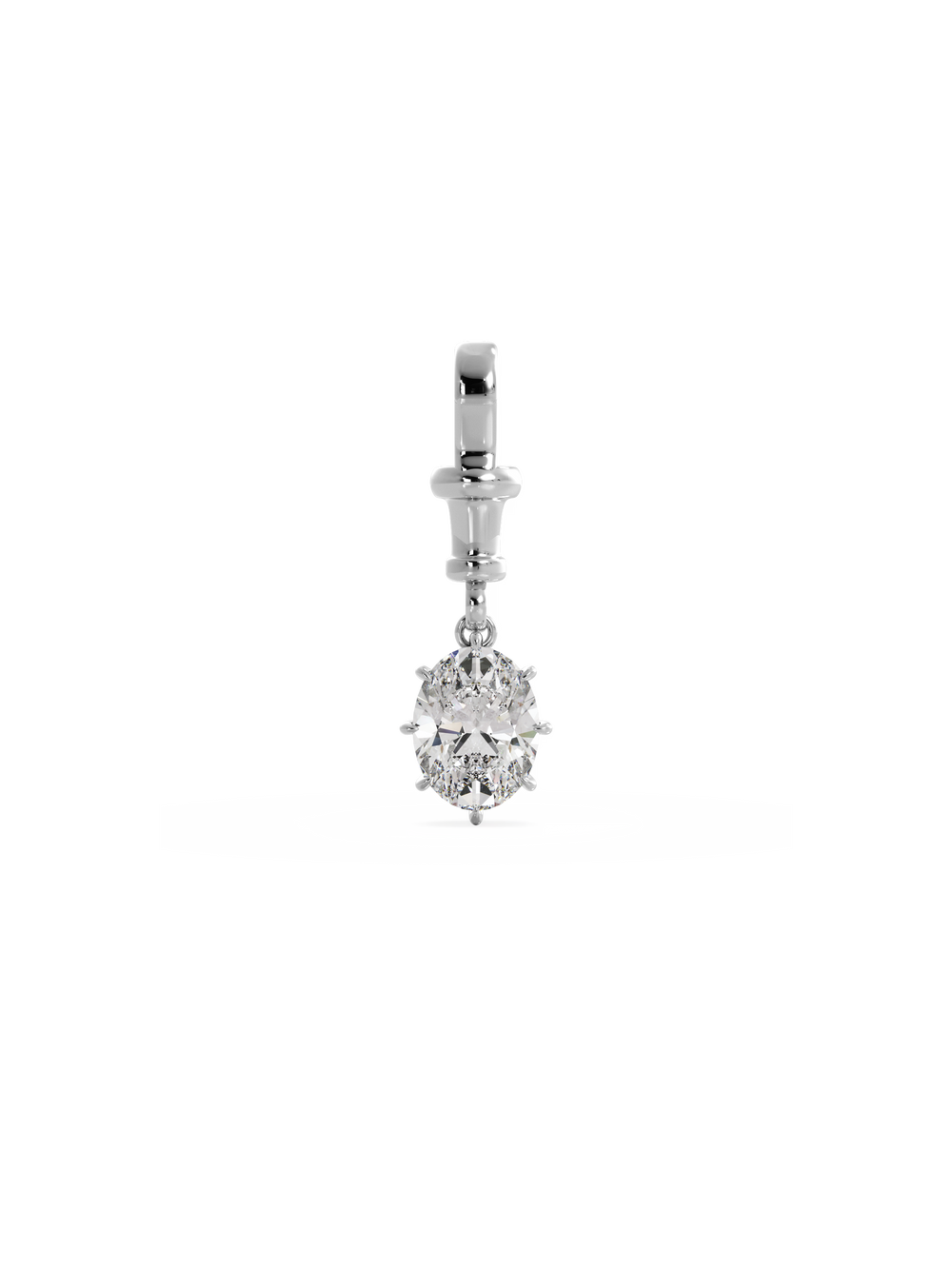 2.00ct Oval Diamond Bespoke Pendant - View 
