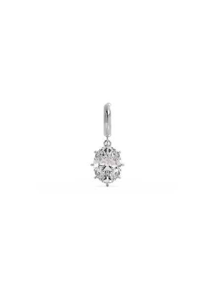 Oval Diamond Bespoke Pendant - Hinged Bail
