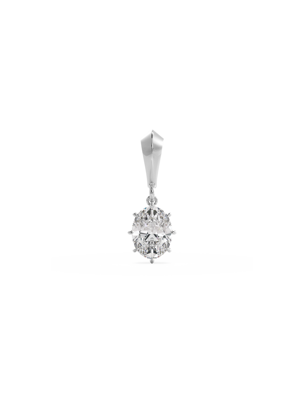 2.00ct Oval Diamond Bespoke Pendant - View 