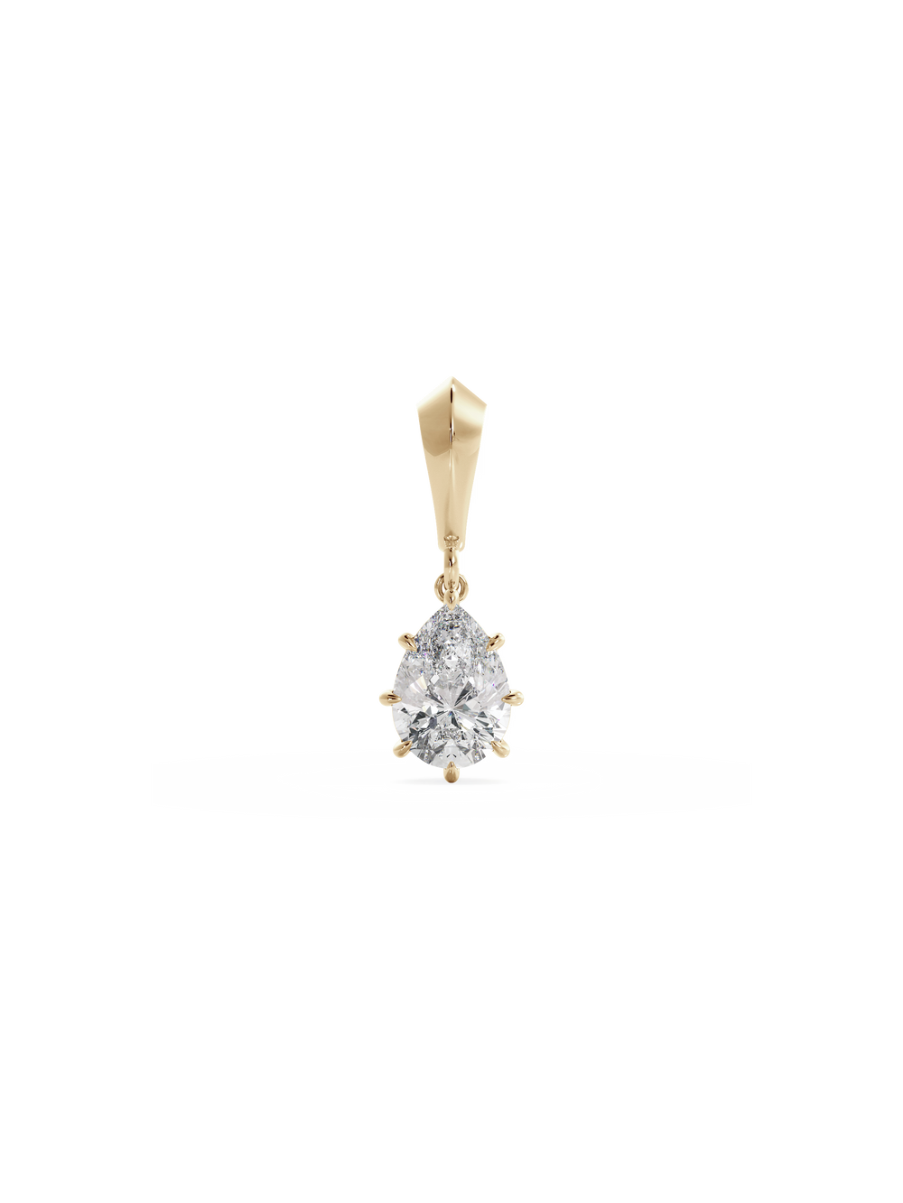 2.00ct Pear Diamond Bespoke Pendant - View 