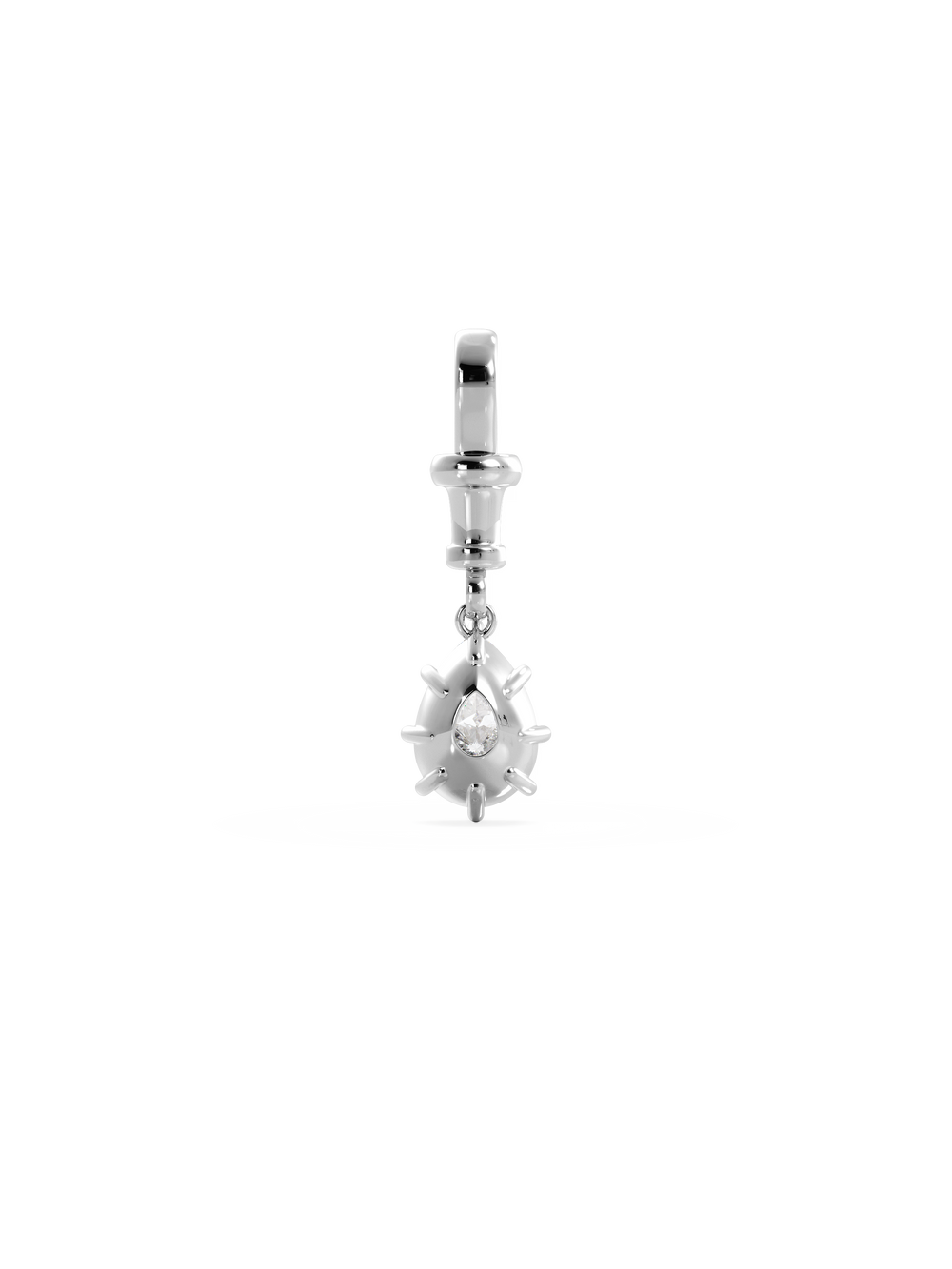 2.00ct Pear Diamond Bespoke Pendant - View 