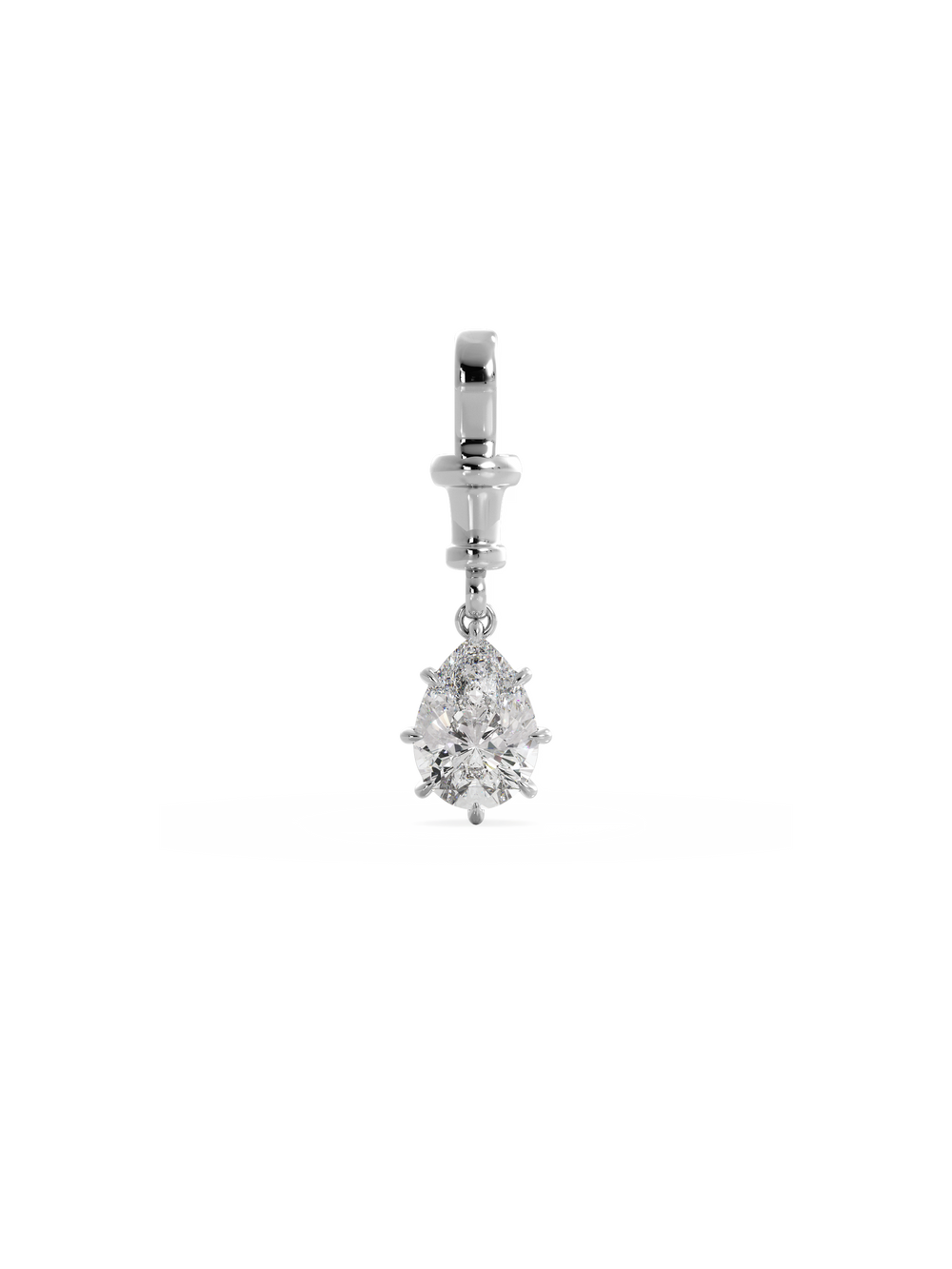 2.00ct Pear Diamond Bespoke Pendant - View 