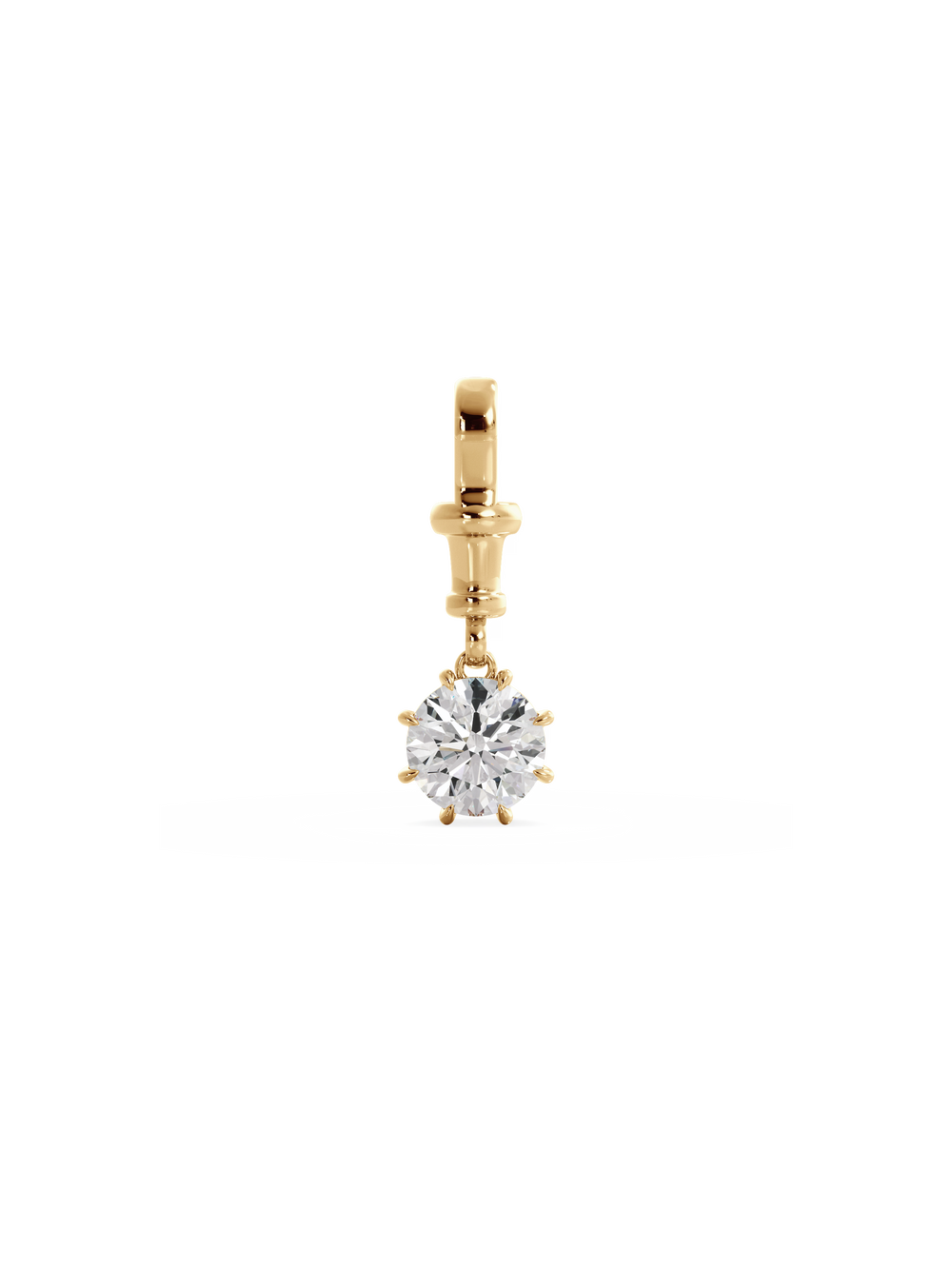 Round Diamond Bespoke Pendant - Albert Clasp - View 