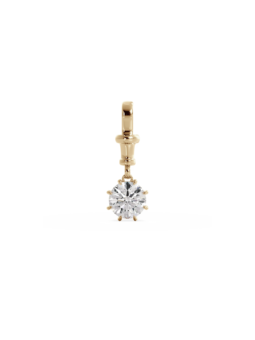 Round Diamond Bespoke Pendant - Albert Clasp - View 