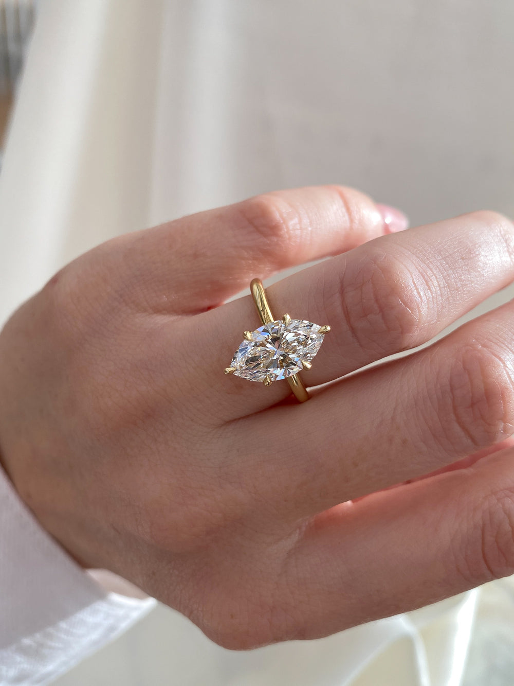 3.00ct Marquise Ceremonial Solitaire Ring - View 
