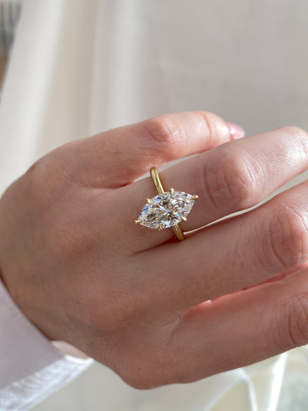 3.00ct Marquise Ceremonial Solitaire Ring