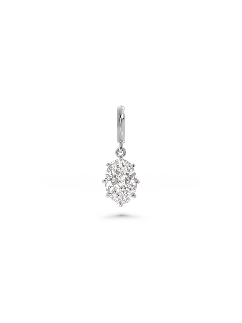3.02ct Oval Diamond Bespoke Pendant - View 