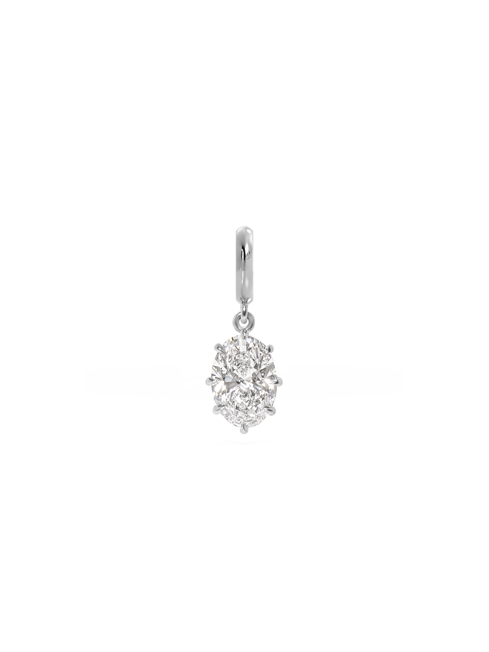 3.02ct Oval Diamond Bespoke Pendant - View 