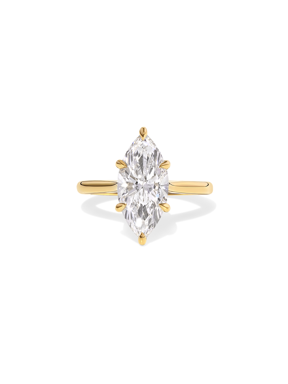 3.03ct Marquise Classic Solitaire Ring - View 