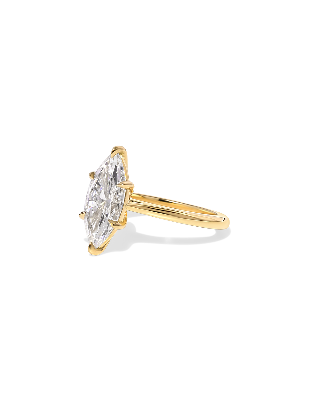 3.03ct Marquise Classic Solitaire Ring - View 