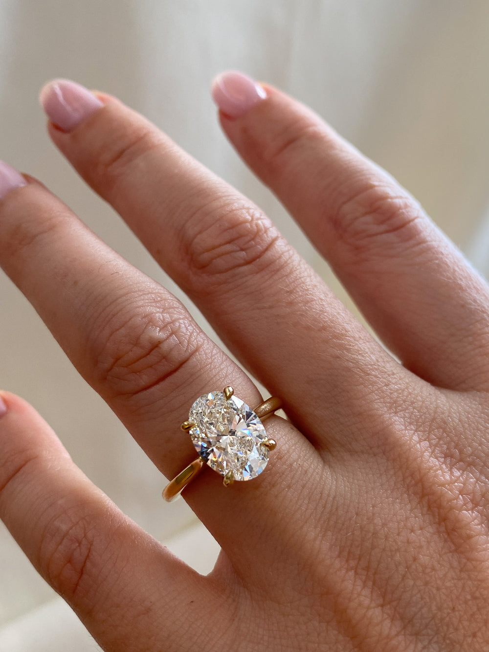 3.04ct Oval Classic Solitaire Ring - View 