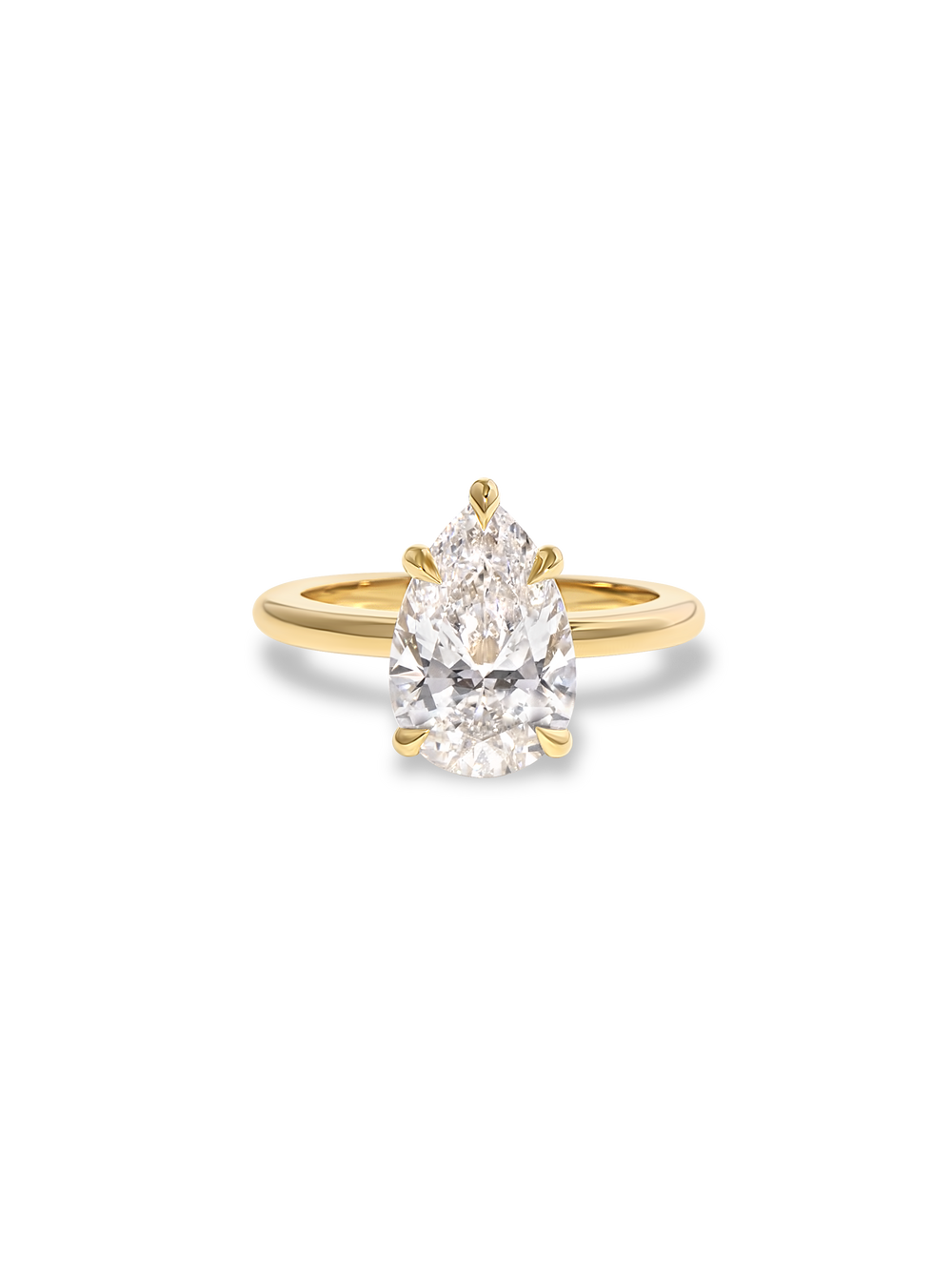 3.09ct Pear Ceremonial Solitaire Ring - View 