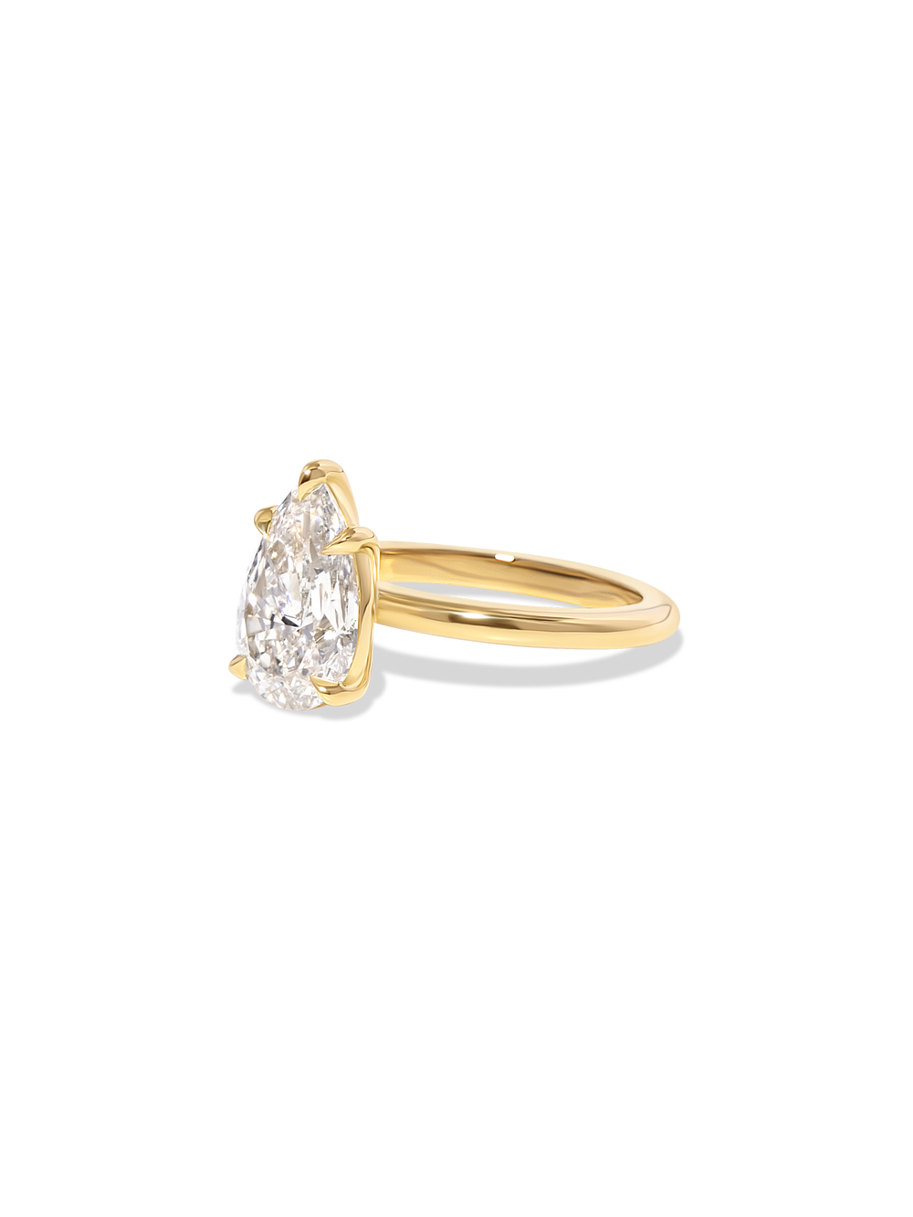 3.09ct Pear Ceremonial Solitaire Ring - View 