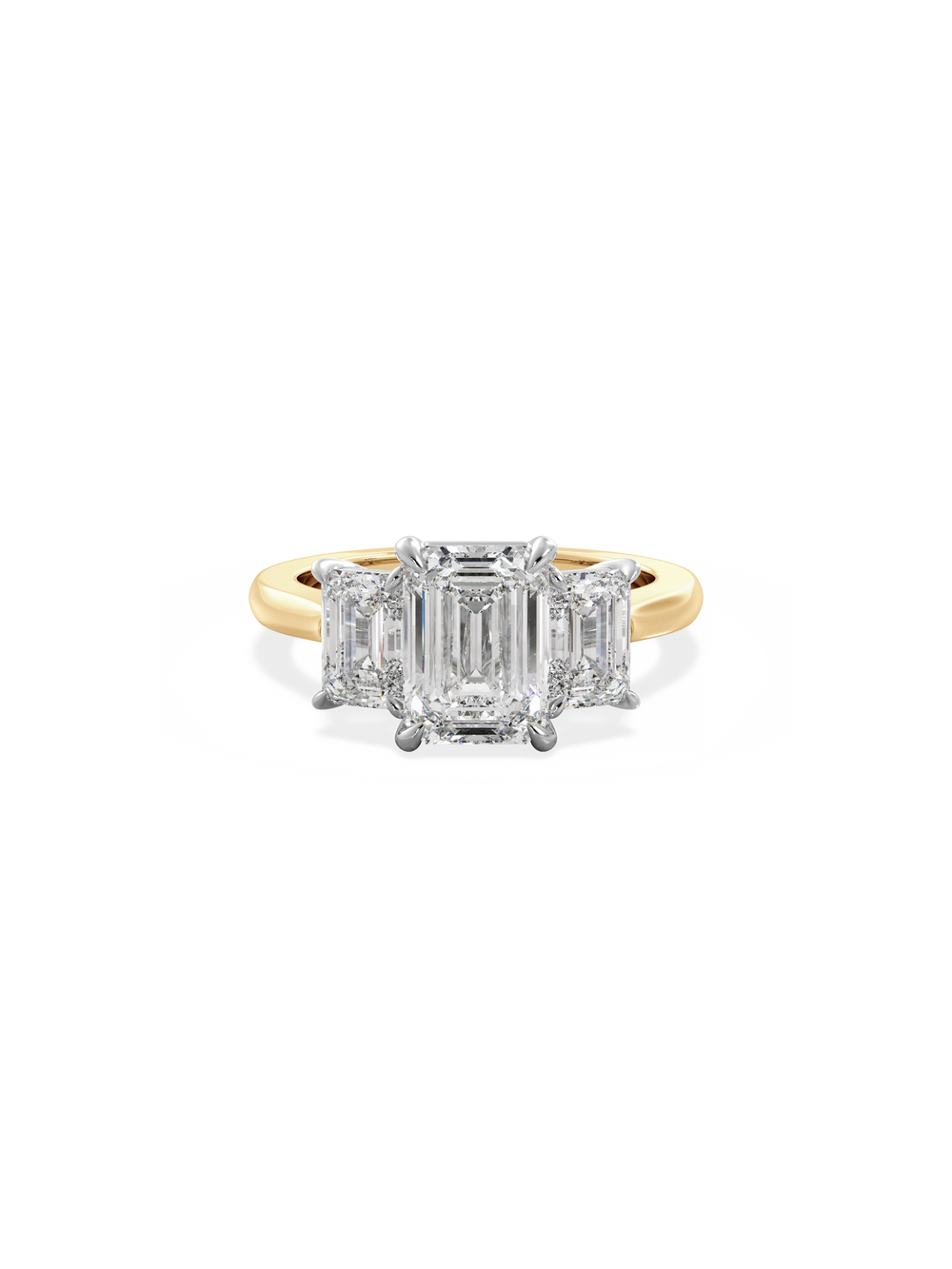 Emerald Trilogy Ring - View 