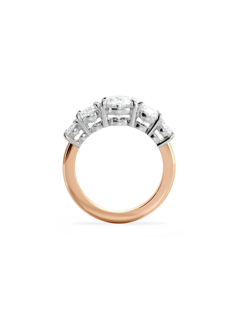 Oval Signature Five-Stone Ring - View 