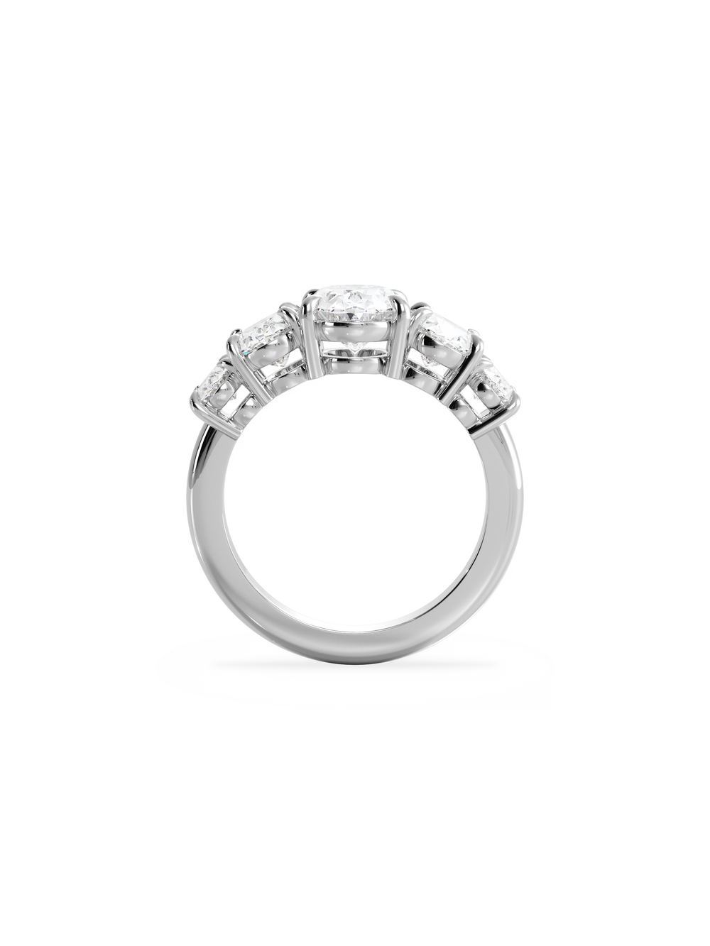 Oval Signature Five-Stone Ring - View 