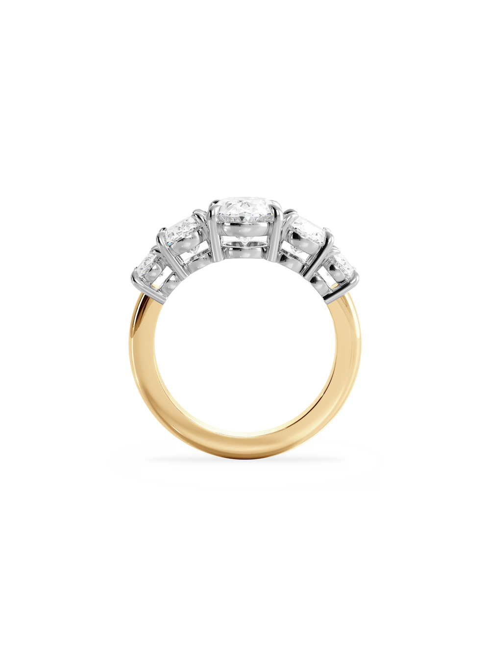 Oval Signature Five-Stone Ring - View 